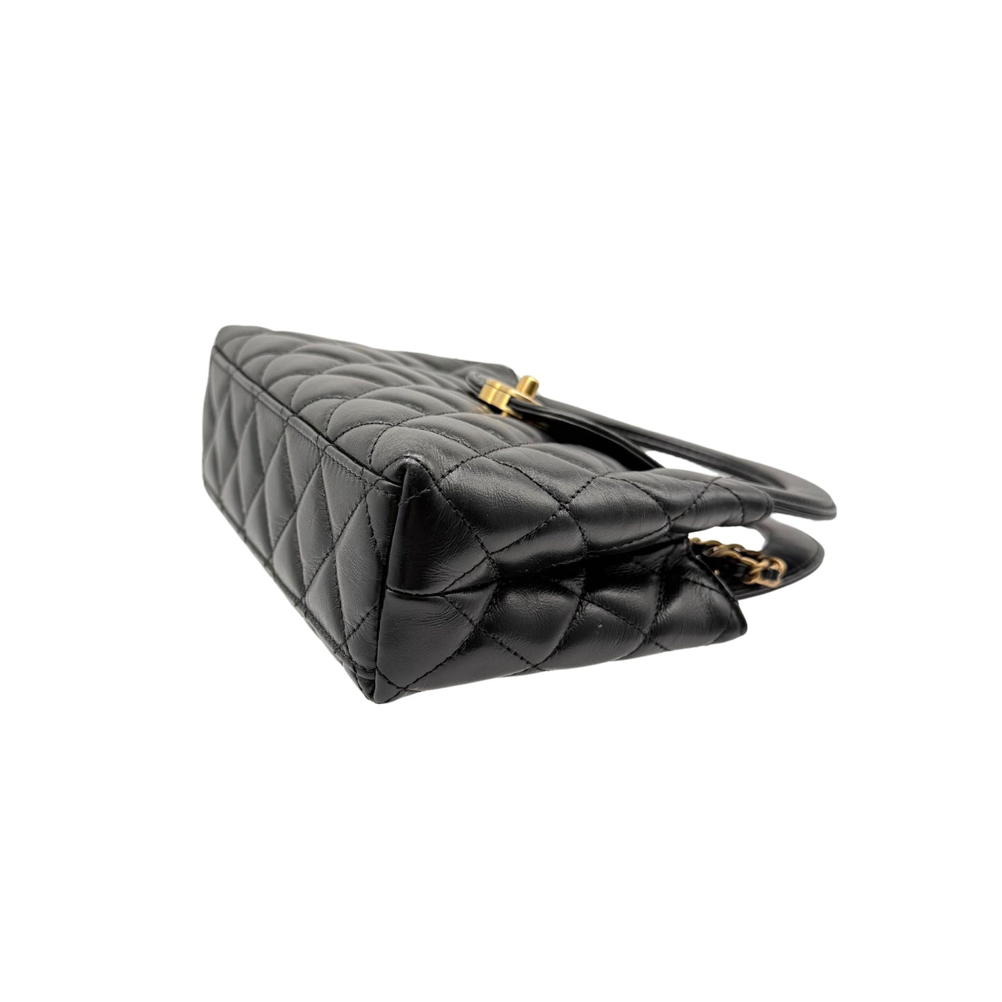 Chanel Kelly Nano Shopper in Black with Gold Hardware