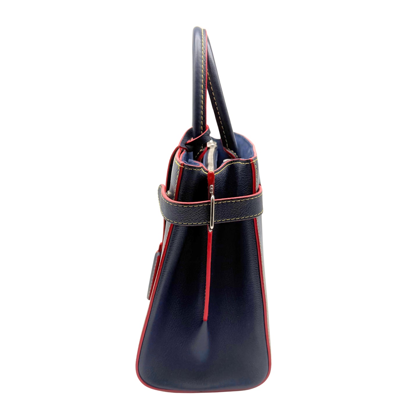 Louis Vuitton Blue Epi Twist Red Trim Tote