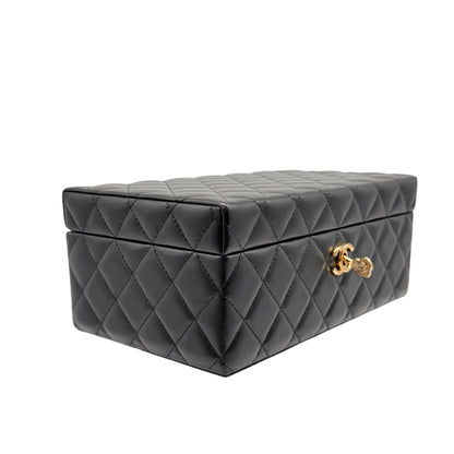Chanel Quilted Black Jewelry Box