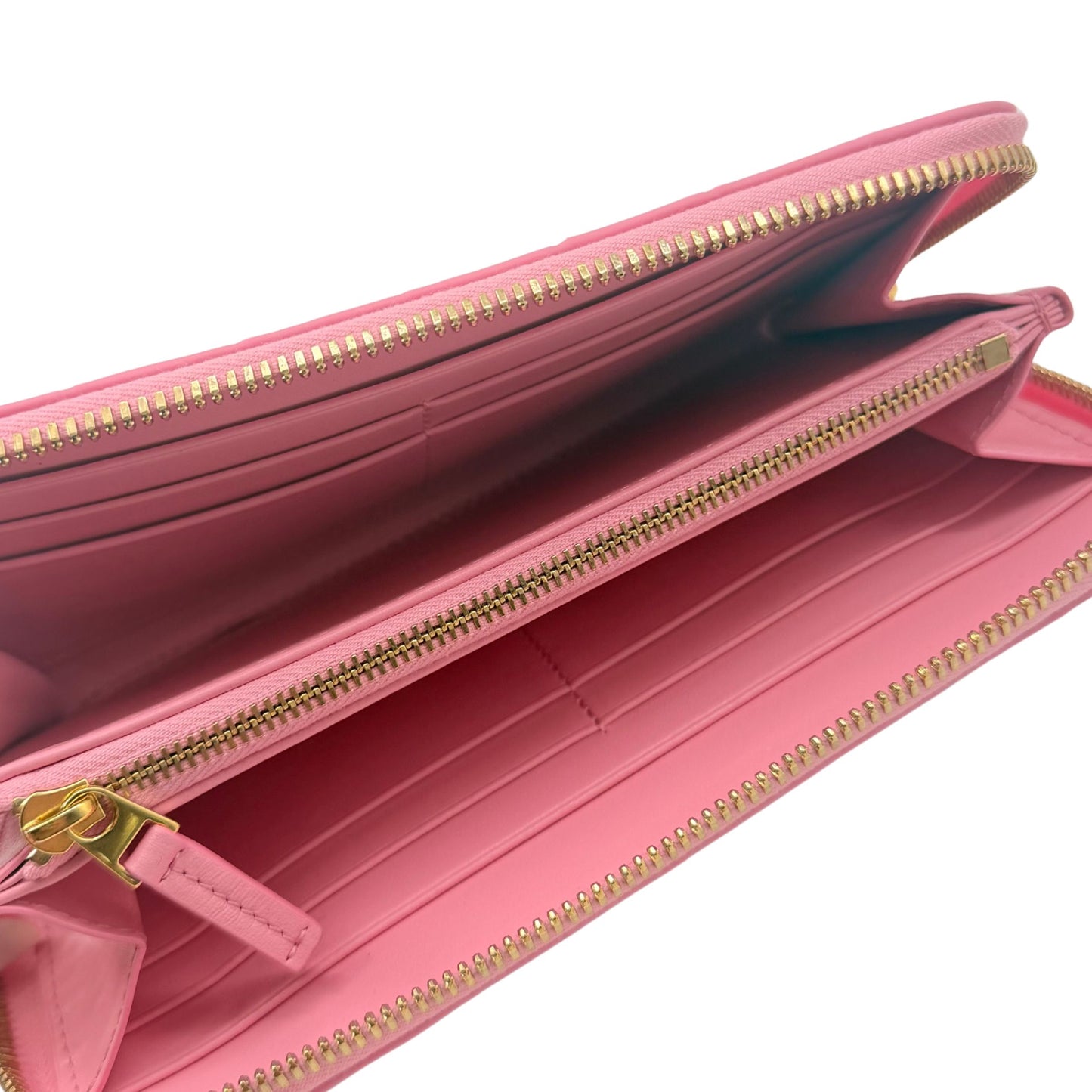 Bottega Veneta Pink Long Wallet