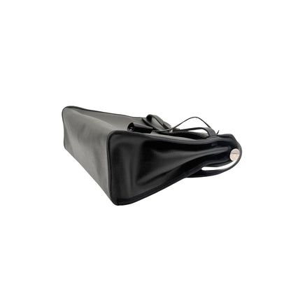 Hermes Herbag 31 in Black Canvas with Leather Trim