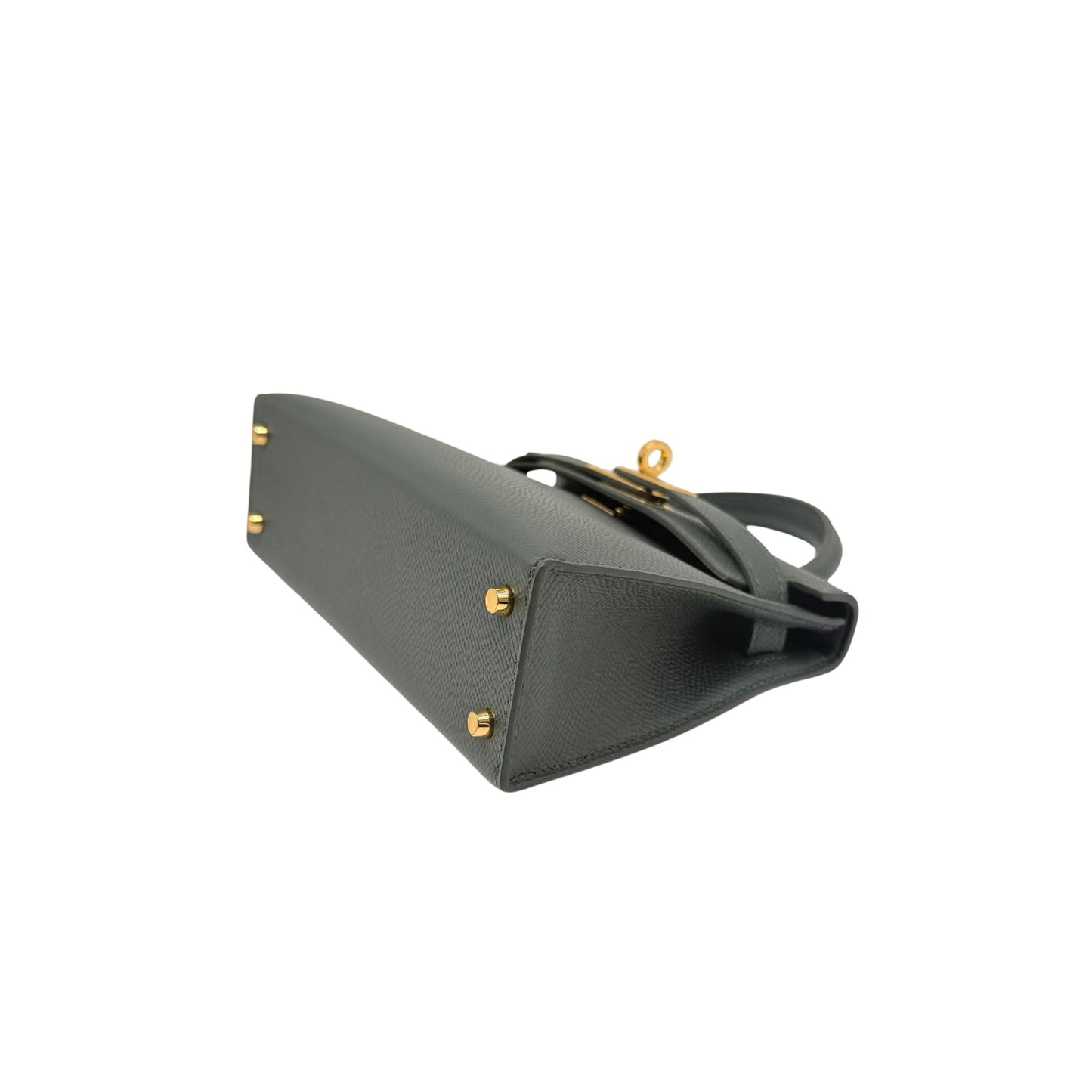 Hermes Mini Kelly in Vert Mangrove in Epsom with Gold Hardware
