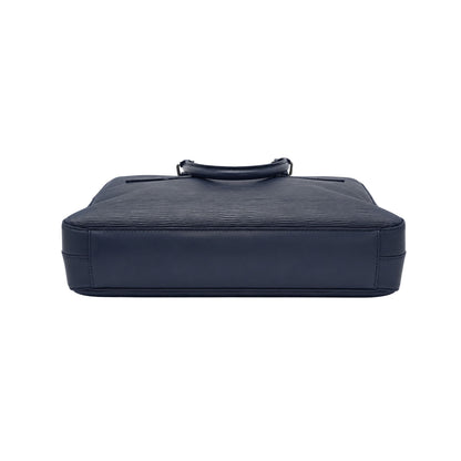 Louis Vuitton Epi Port Document Blue Briefcase