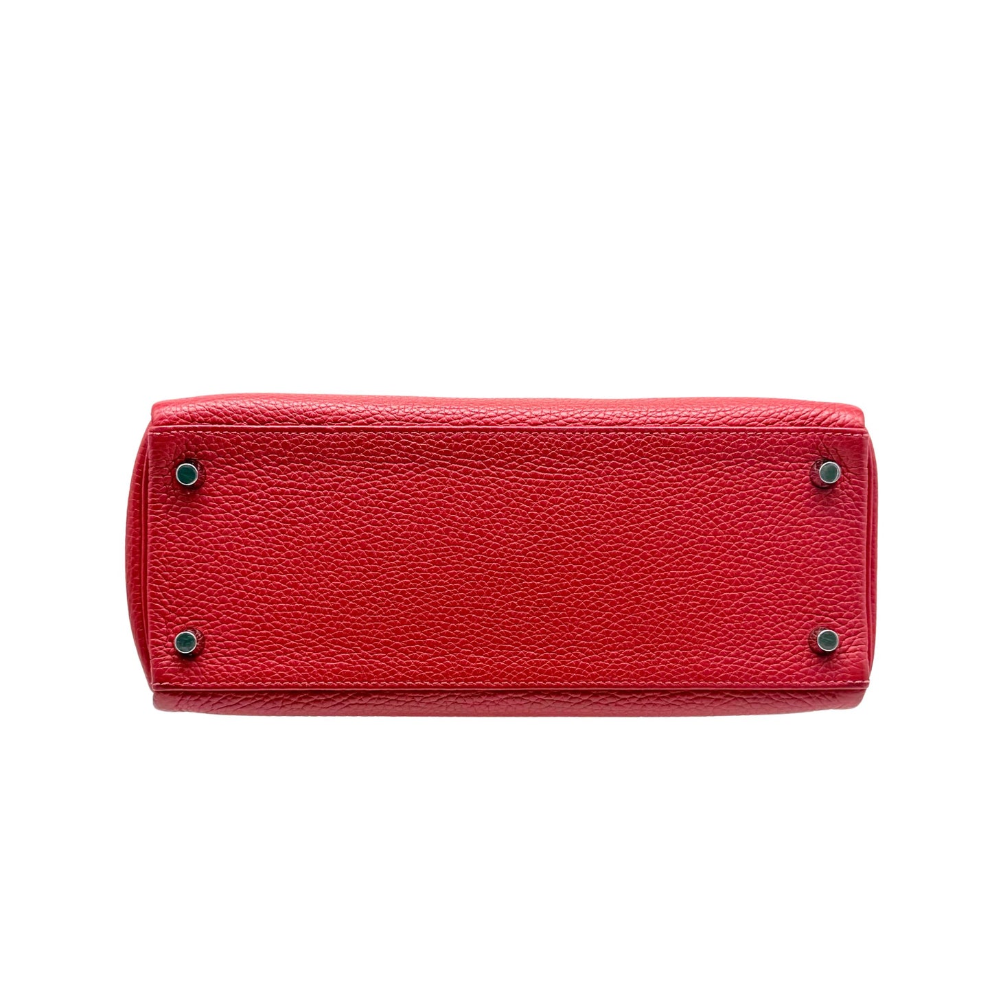 Hermes Kelly 28cm Rouge Casaque Togo Palladium Hardware
