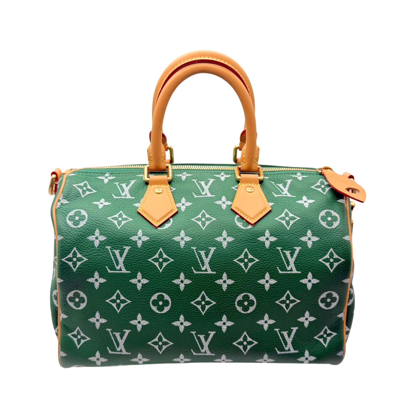 LOUIS VUITTON Calfskin Monogram Speedy P9 Bandouliere 30 Green