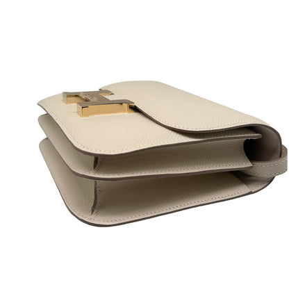 Hermès Constance 18 Craie Epsom Permabrass Hardware