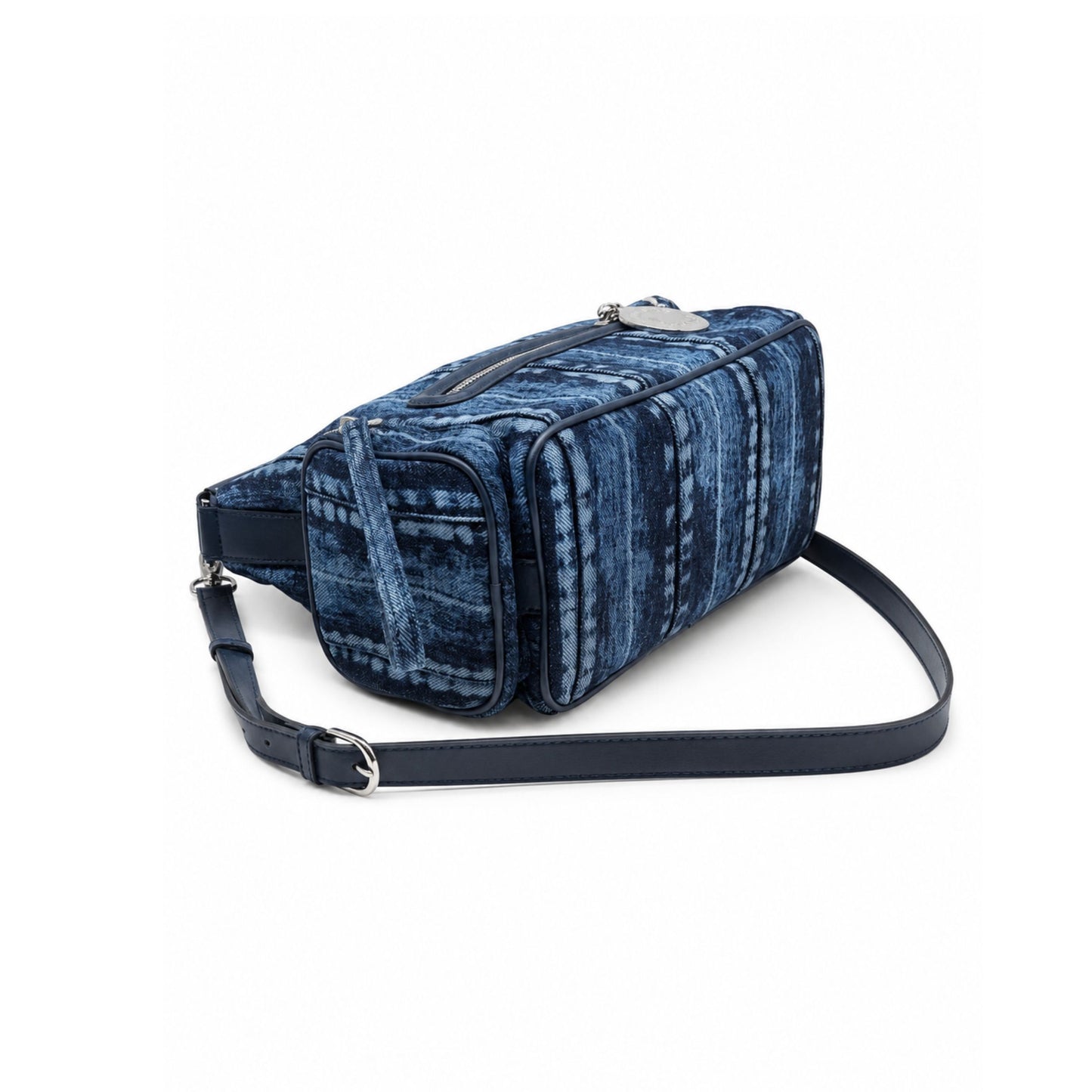 Stella McCartney Nylon Denim Print Dartmoor Shoulder Bag