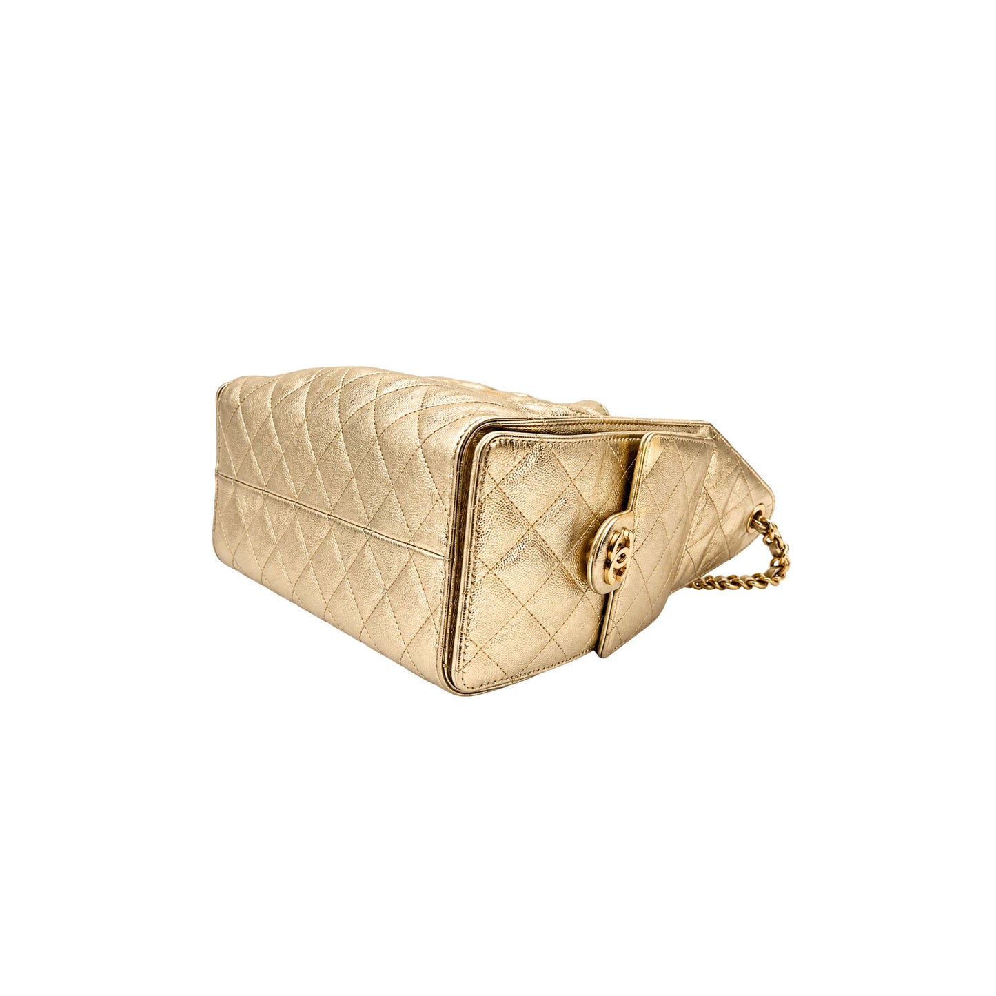 Chanel 25 Small Gold Shoulder Bag