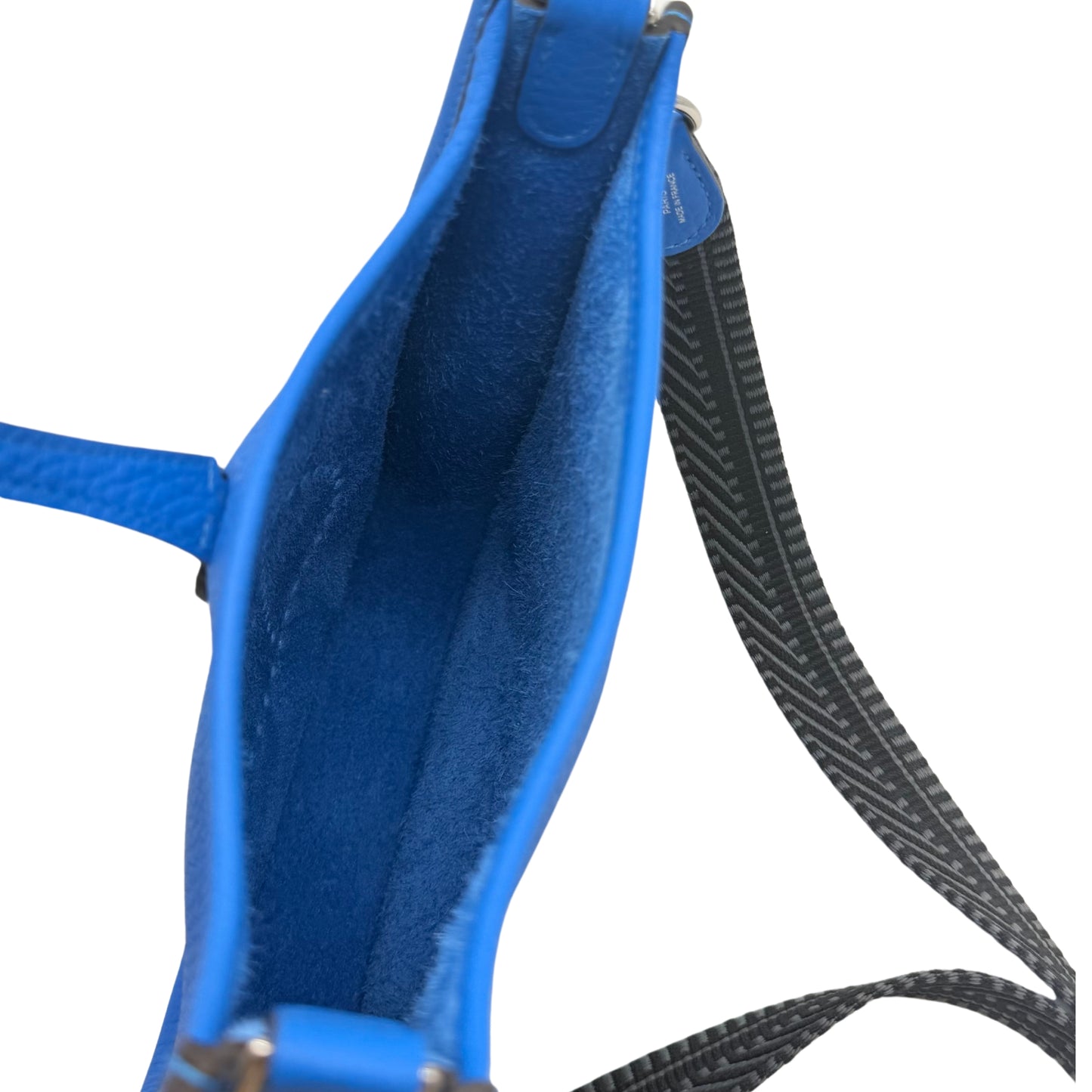 Hermes Evelyn TPM Blue hydra Clemence Crossbody