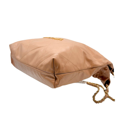 Chanel 22 Medium Hobo Bag in Dark Beige