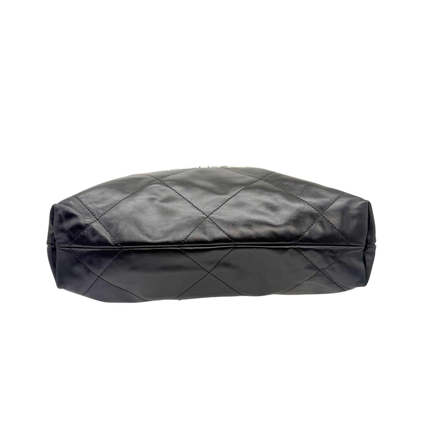 Chanel 22 Black Small Rhodium Hardware Hobo