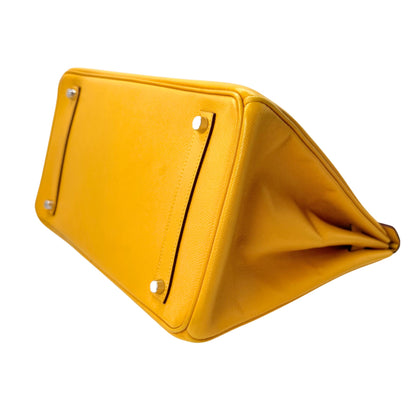 Hermés Birkin 35 Soleil Epsom Palladium Hardware
