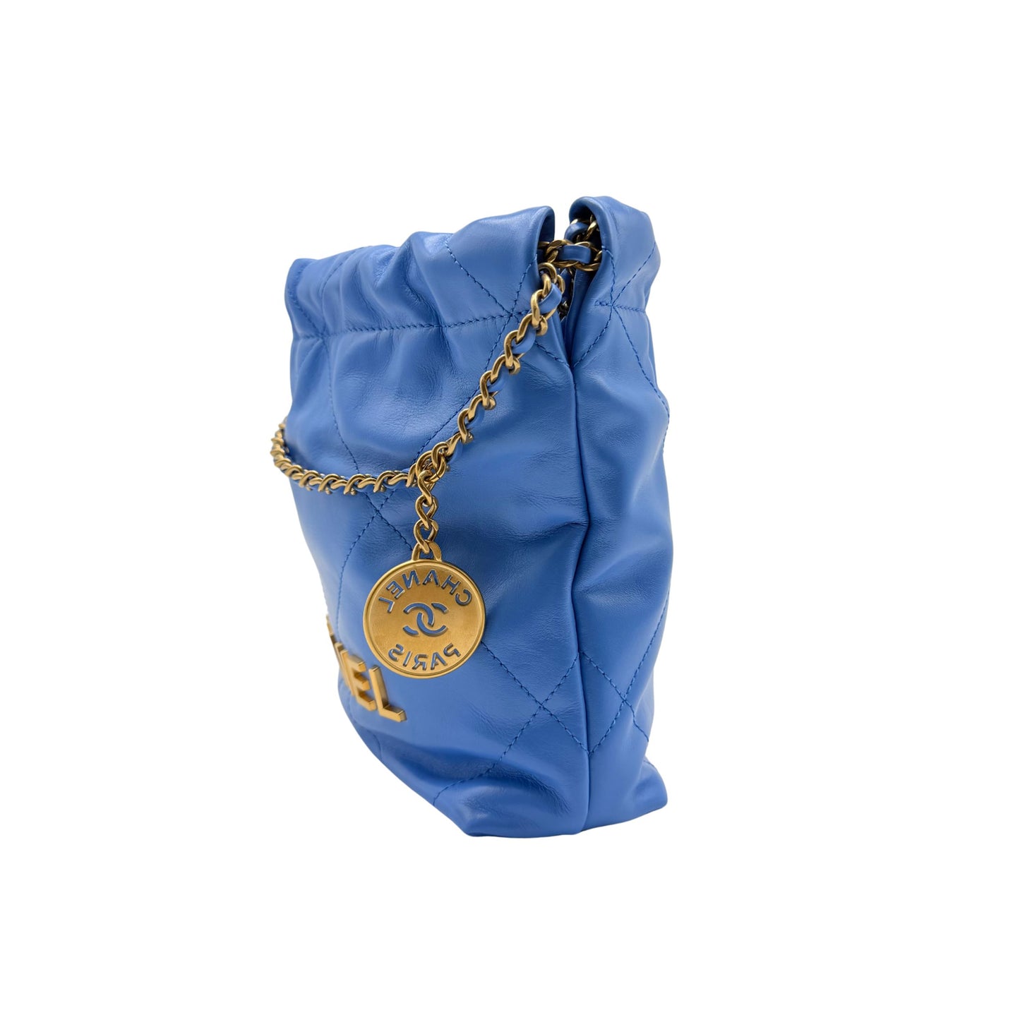 Chanel 22 Mini Blue Calfskin GHW