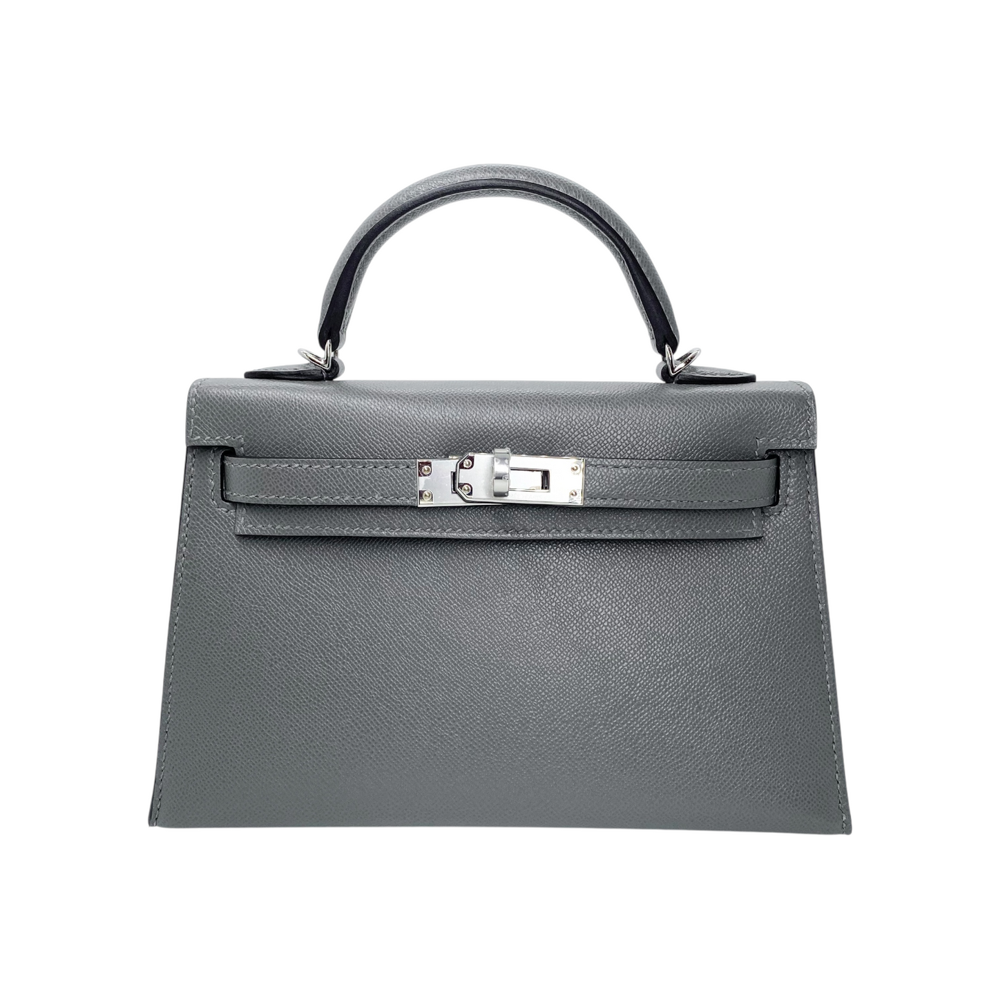 Hermes Mini Kelly 20 Gris Meyer Madame Palladium Hardware