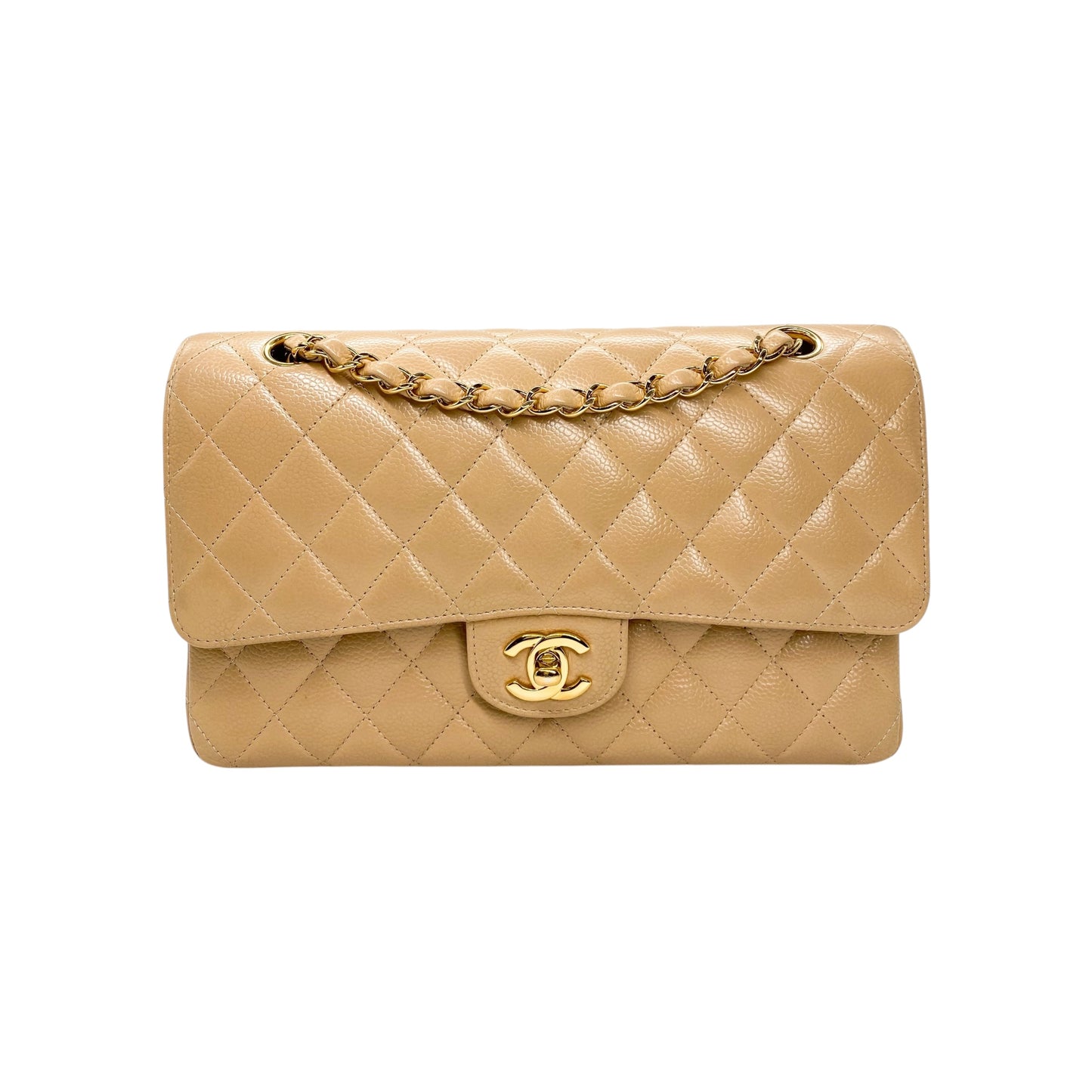 Chanel Beige Medium Double Flap Bag