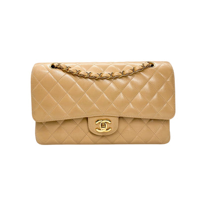 Chanel Beige Medium Double Flap Bag