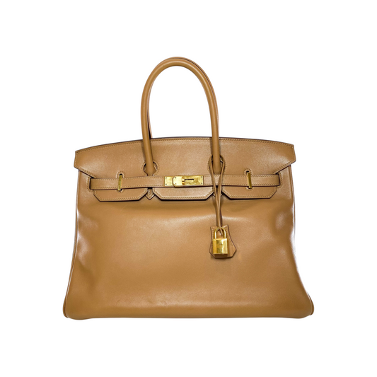 Hermes Birkin 35 Biscuit Swift Gold Hardware