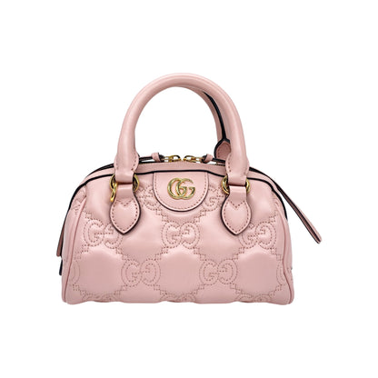 Gucci Pink Mini Embossed Bowler