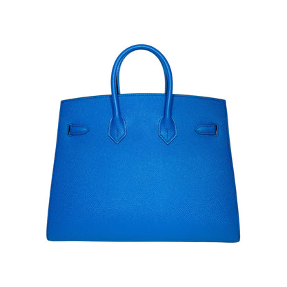 Hermes Birkin 25 Bleu Frida Epsom Sellier Gold Hardware