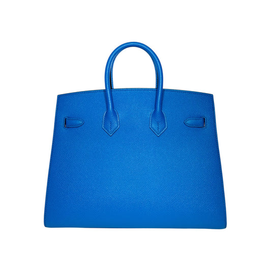 Hermes Birkin 25 Bleu Frida Epsom Sellier Gold Hardware