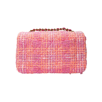 Chanel Neon Pink Tweed Mini Rectangle