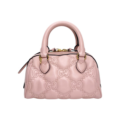 Gucci Pink Mini Embossed Bowler