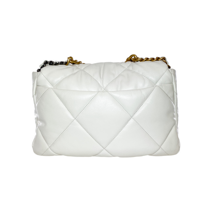 Chanel 19 White Large