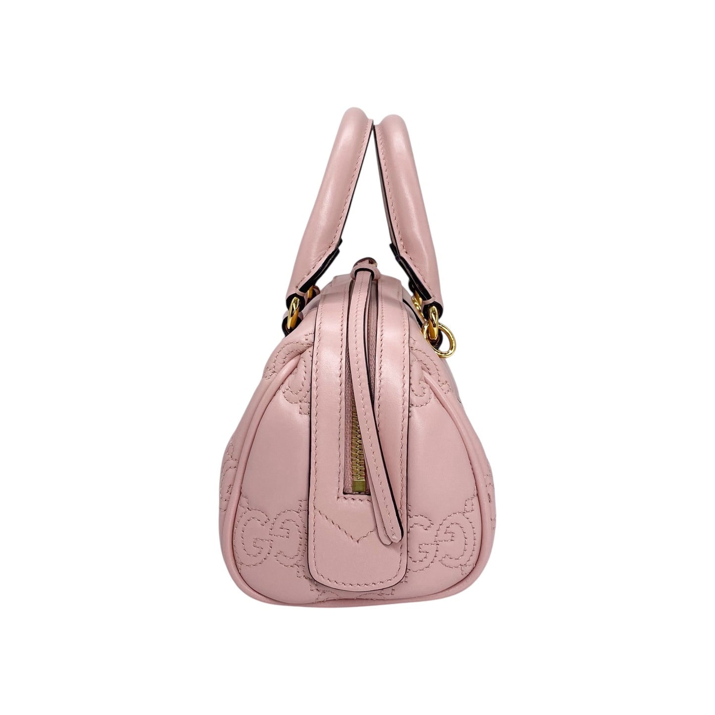 Gucci Pink Mini Embossed Bowler