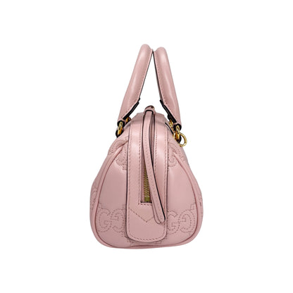 Gucci Pink Mini Embossed Bowler