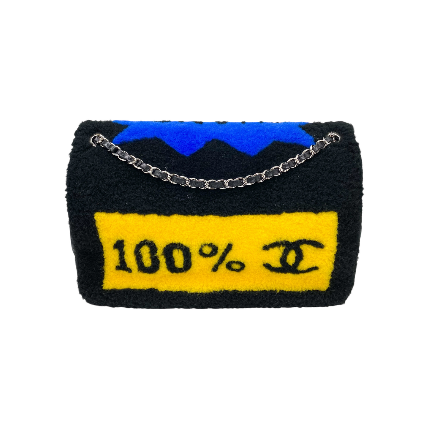 Chanel Black Multicolor No. 5 Comic Pop Art Flap Bag