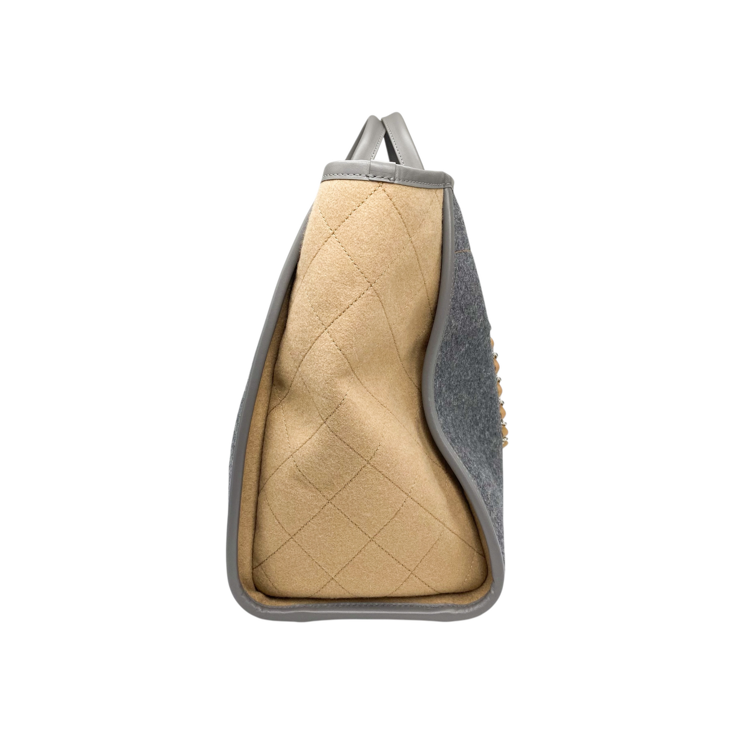 Chanel Beige Grey Large Deauville