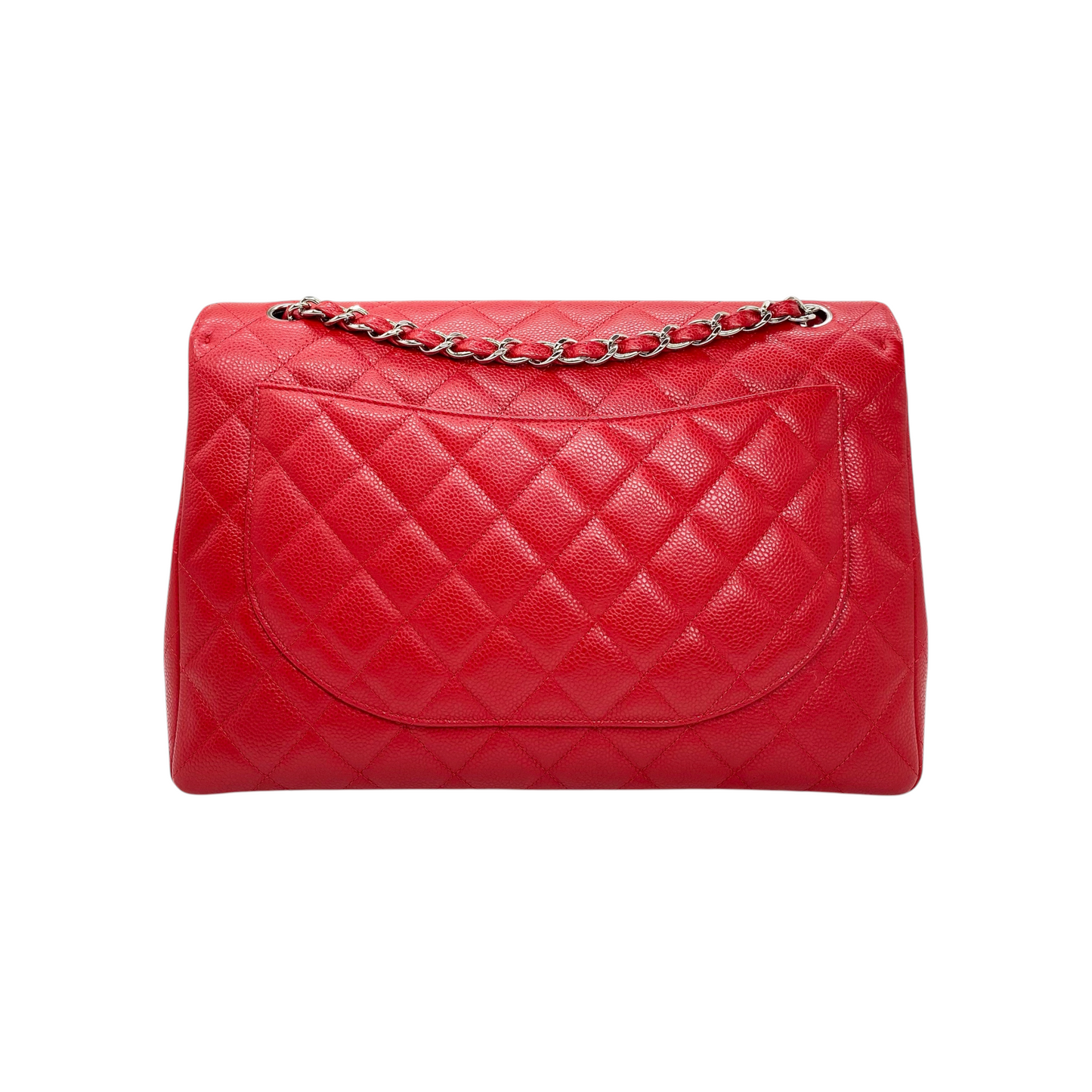 Chanel Red Maxi Single Flap Bag