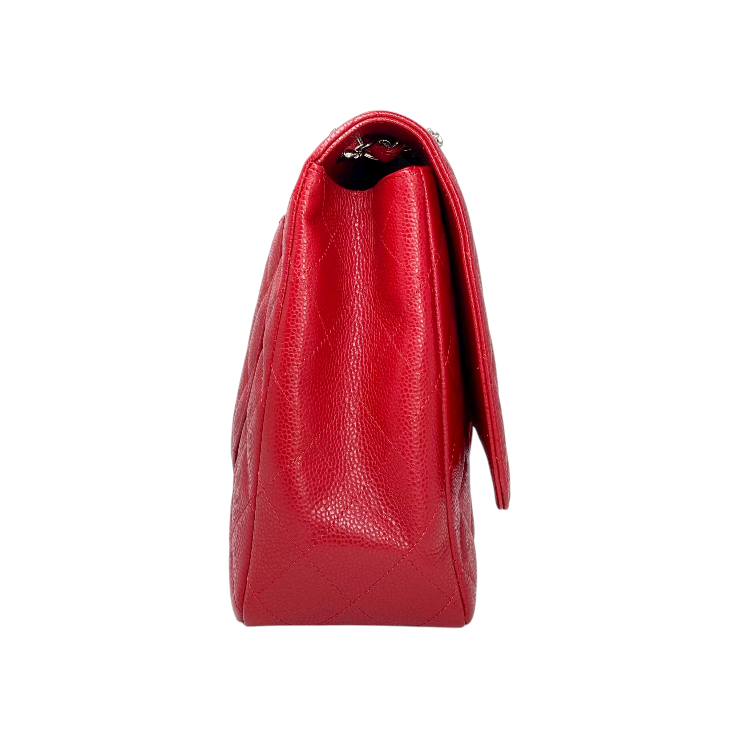 Chanel Red Maxi Single Flap Bag