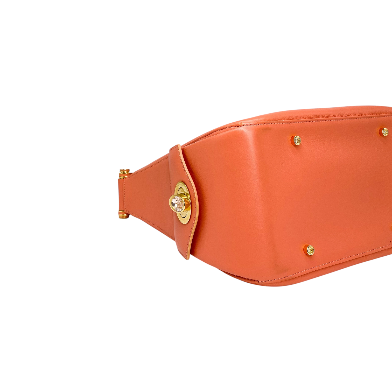 Judith Leiber Coral Crystal Clasp Hobo Bag
