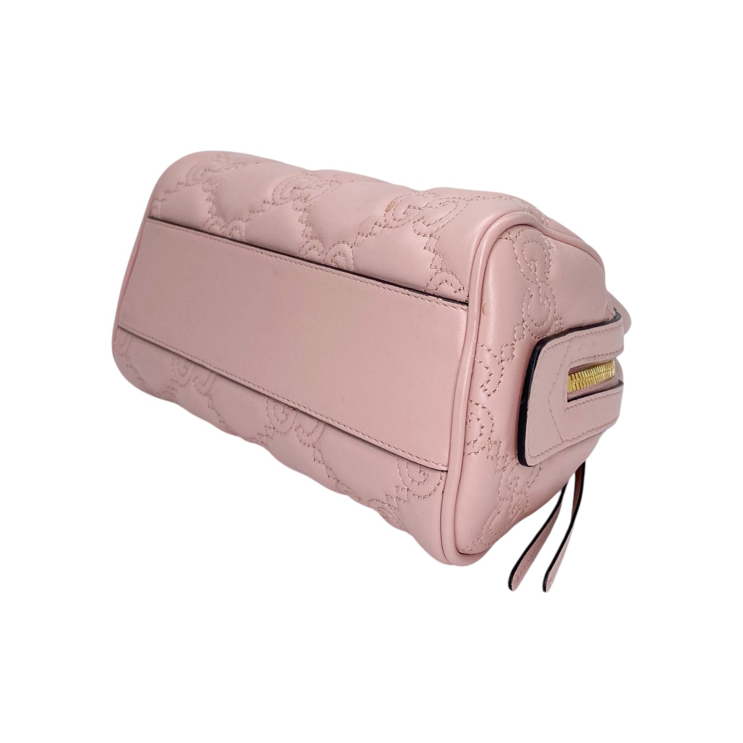 Gucci Pink Mini Embossed Bowler