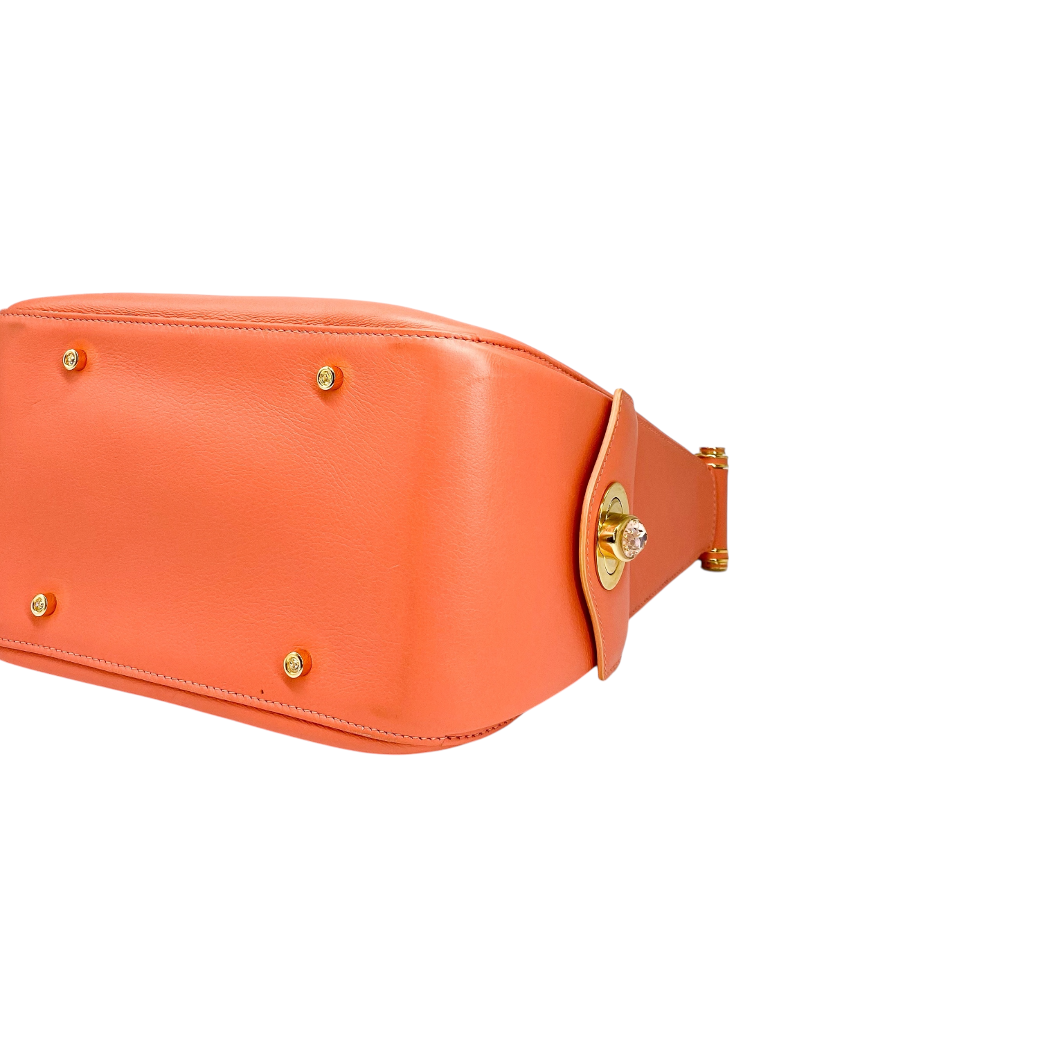 Judith Leiber Coral Crystal Clasp Hobo Bag
