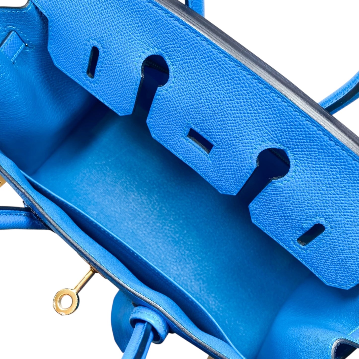 Hermes Birkin 25 Bleu Frida Epsom Sellier Gold Hardware