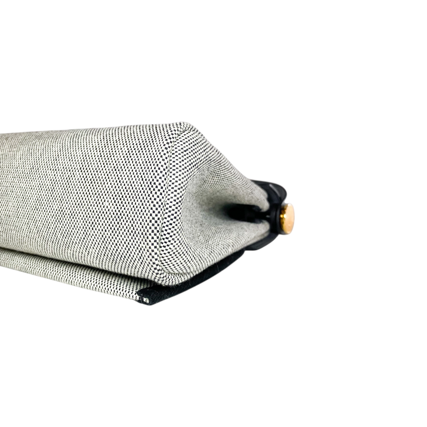 Hermes Mini Herbag Zip 20 Black Vache Hunter Ecru Toile Gold Hardware - Online Only