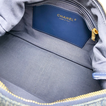 Chanel Dark Blue Denim Cargo Hobo