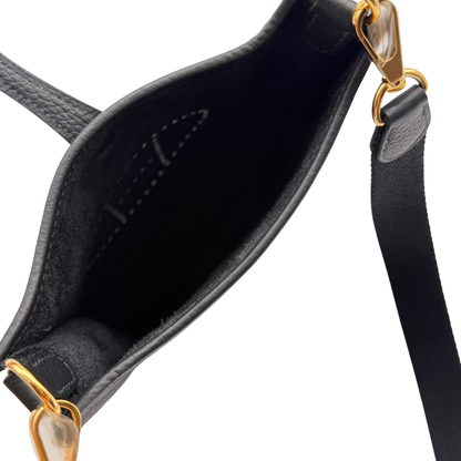 Hermes Evelyn TPM Black Clemence  Crossbody