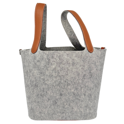 Hermes Picotin 22 Gris Clair Felt Barenia Trim