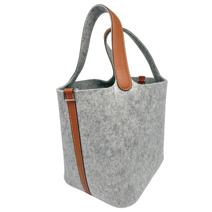 Hermes Picotin 22 Gris Clair Felt Barenia Trim