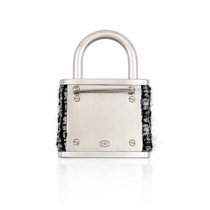 Chanel Tweed Padlock Brooch