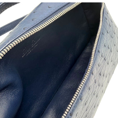 Loro Piana Extra Pocket L19 Blue Ostrich Crossbody
