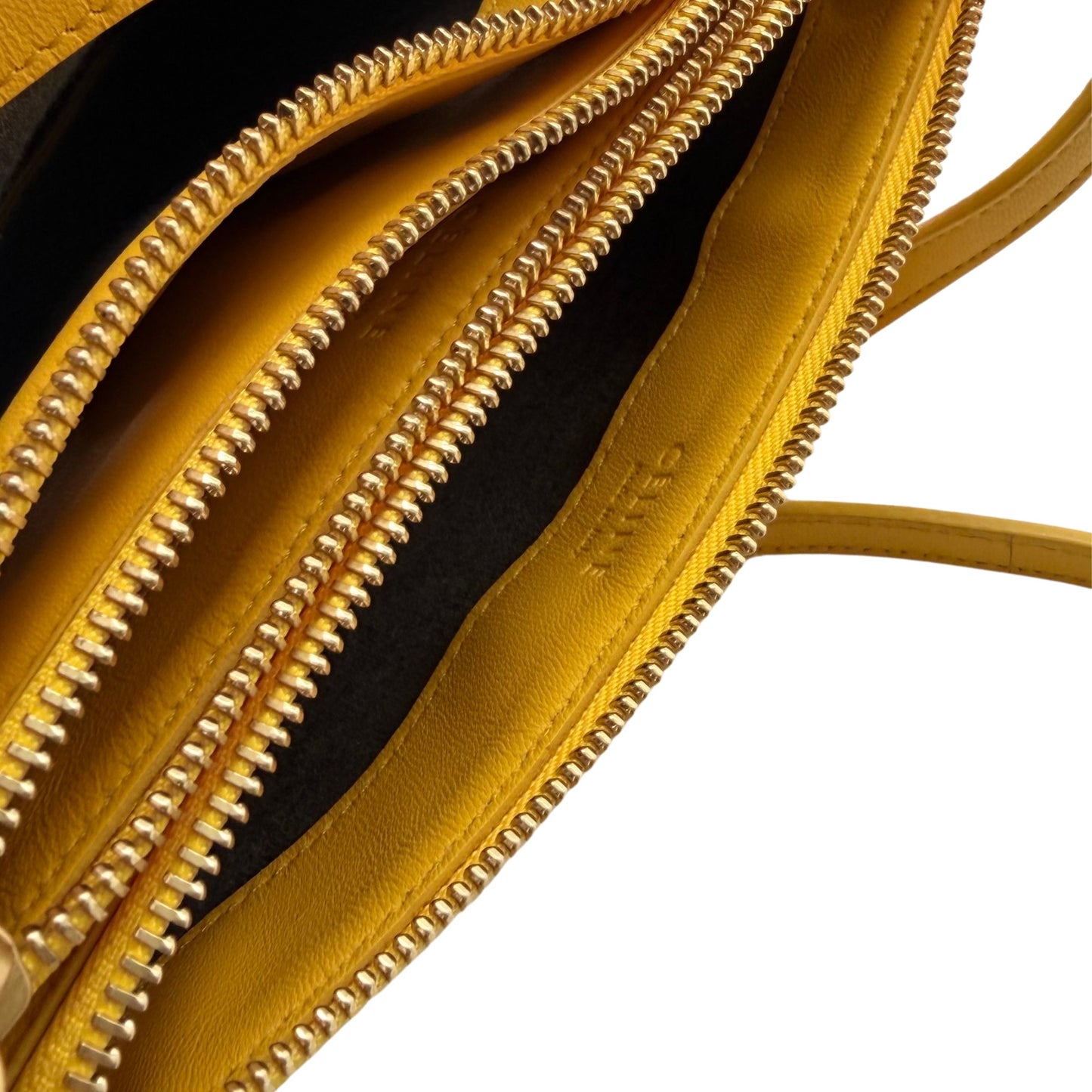 Celine Yellow Trio Lambskin Crossbody