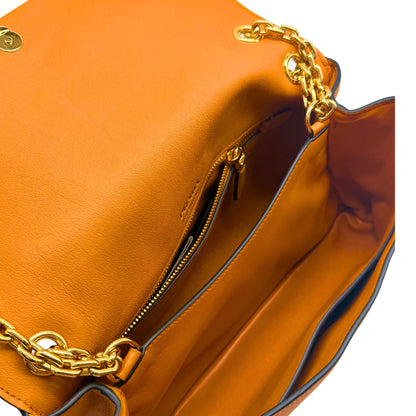 Prada Gognac Doux Medium Chain Flap Bag