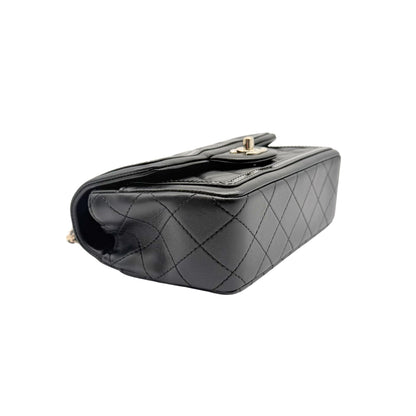 Chanel Black on Black Patent Trim Mini Crossbody Bag