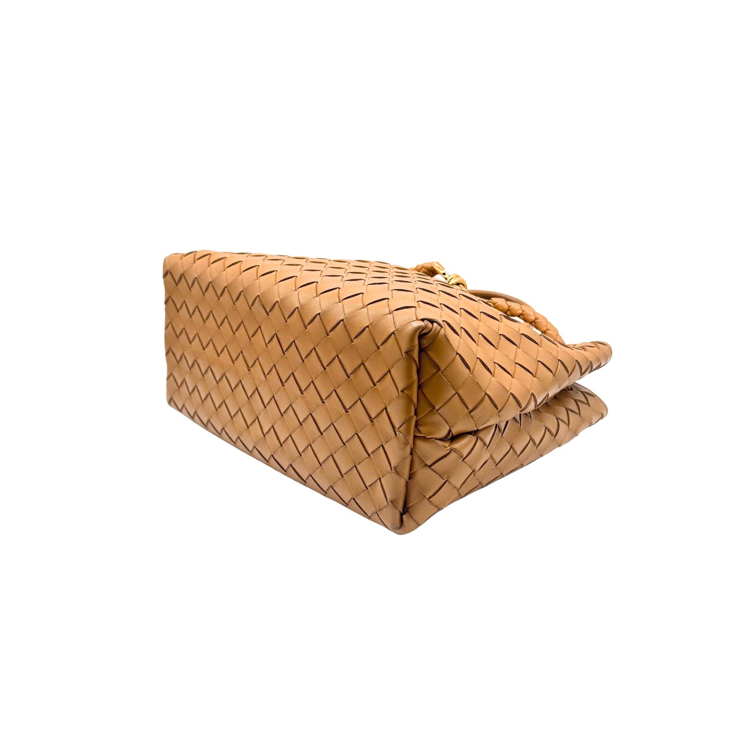 Bottega Veneta Dark Beige Andiamo Medium Bag