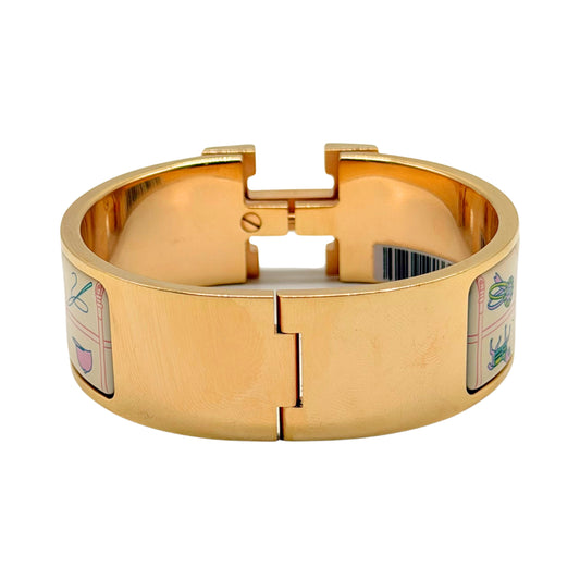 Hermés Clic H Wide Enamel Bangle