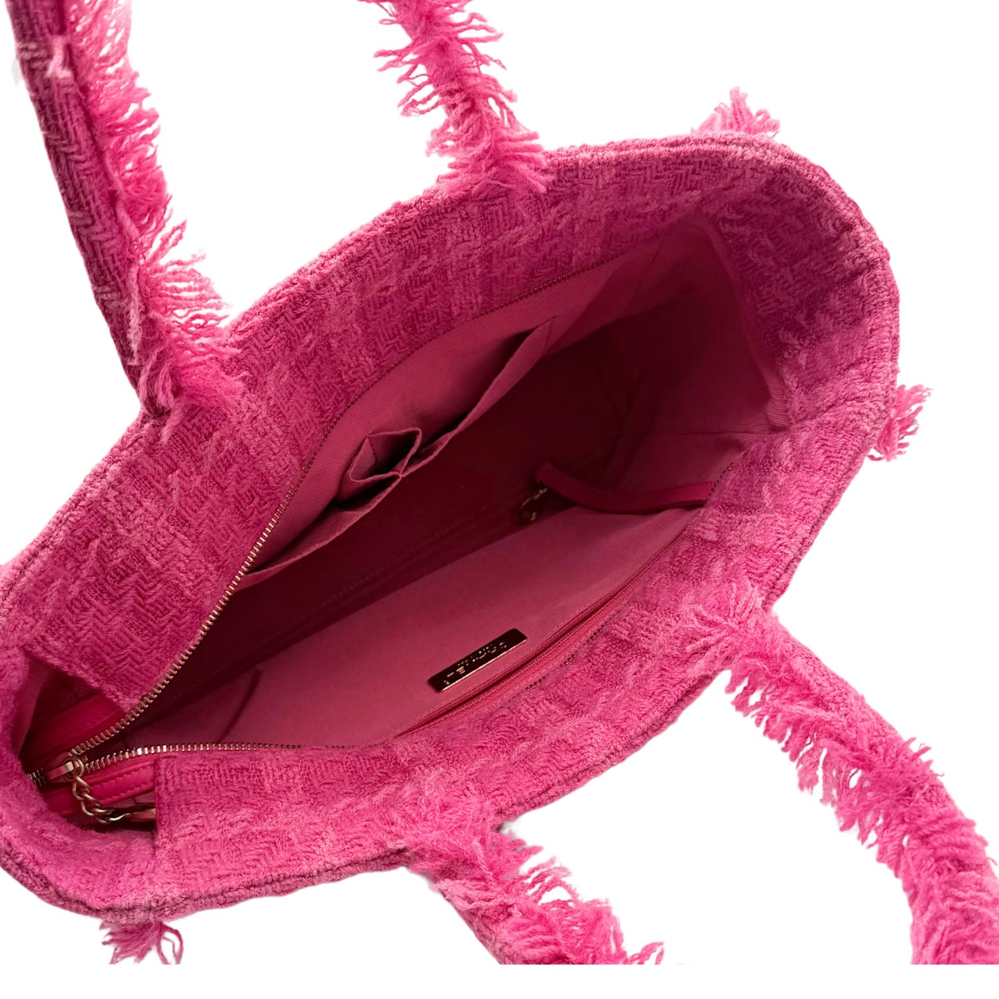 Chanel Pink Tweed Shopping Tote